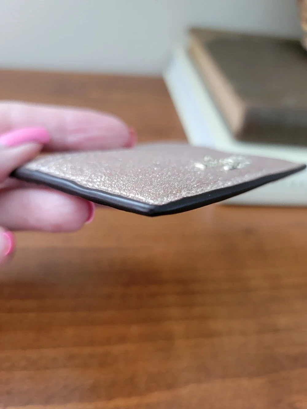 Kate Spade Gold Glitter Sparkle Card Case Holder